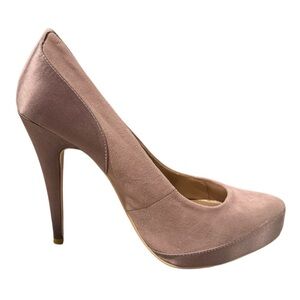 NEW! Y2K Colin Stuart Pink Lavendar Suede Satin Heel Womens Shoe Size 7.5